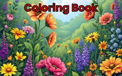 48 Flowers Coloring Book